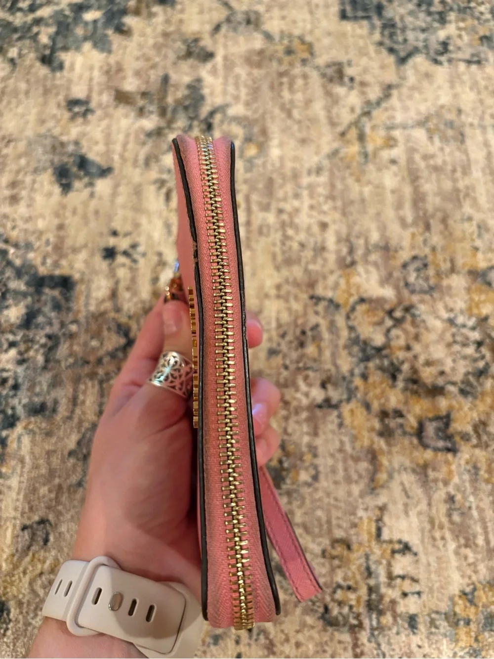Michael Kors Hot Pink Mini Wristlet MK Women’s jet set Continental Wallet Purse